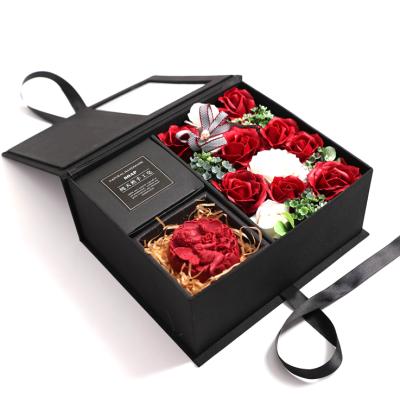 China 2020 Eco-friendly New Creative Christmas Gift Soap Flower Gift Box Rose Flower Soap for sale