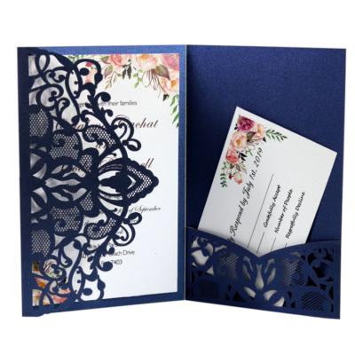 China Wholesale Hollow Opening Wedding Invitations Cards Laser Holiday Business Cards Europe for sale