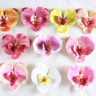 China Natural Touch Cap Headdress Simulation Feel Butterfly Orchid Head for sale