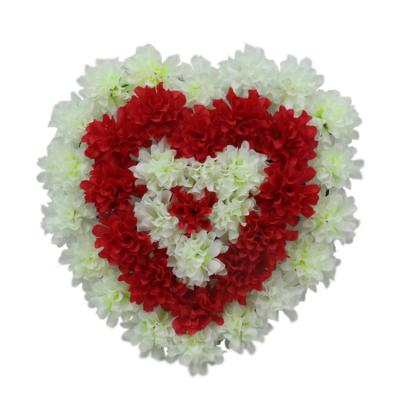 China Customized Environmental Friendly Event Funeral Artificial Chrysanthemum Flower Silk Garland for sale