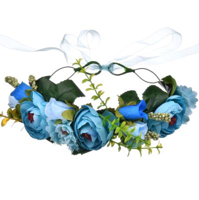 China Eco - Friendly Handmade High Quality Hawaiian Leis / Handmade Silk Fabric Flower Head Leis for sale