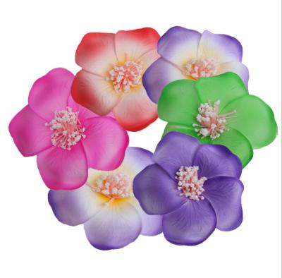 China Natural Touch EVA Artificial Lotus Flower/Eco-friendly Hawaiian Foam Flower For Hair Hat Clothes Decor for sale