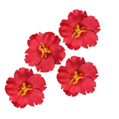 China Travel Seaside Hair Decor Foam Flower Women Earrings Eco-friendly Hibiscus Flower Hair Clip for sale