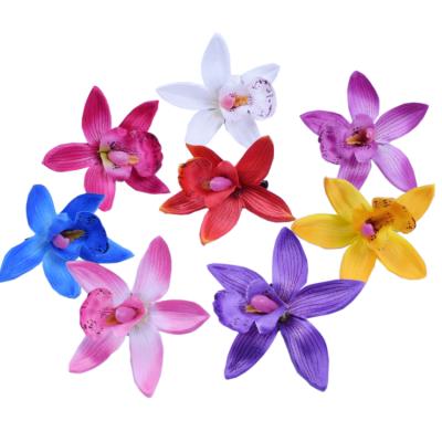 China Environmentally Friendly Wholesale Hawaiian Flower Party Hair Decor Orchid Bride Head Hair Clip With Flowers for sale