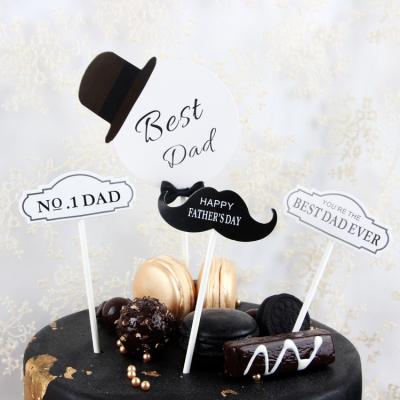 China Set of Four Best Father's Day Dad Love Dad Cake Toppers Ever Set for sale