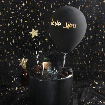 China Black Balloon Happy Birthday Love You Fun Birthday Party Black Balloon Cake Topper Favors Decorations Birthday Supplies Ideas for sale