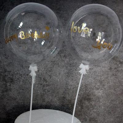 China Pluggable Bobo Balloon Set Cake Decoration Birthday Party Wedding Decorations Bobo Balloon Clear Transparent Round Shape Bubble Balloons for sale