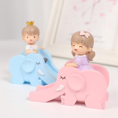 China High Quality Little Elephant Cartoon Baby Elephant Slide Decoration Slide Decoration Toys Gifts Cake Decorating Animal Elephant Ornaments for sale