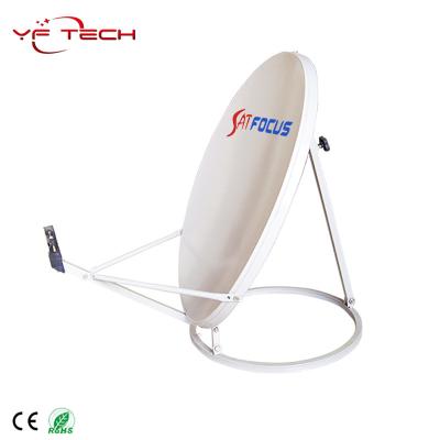 China KU Band Steel Satellite Dish Antenna With Round Base 52cm for sale