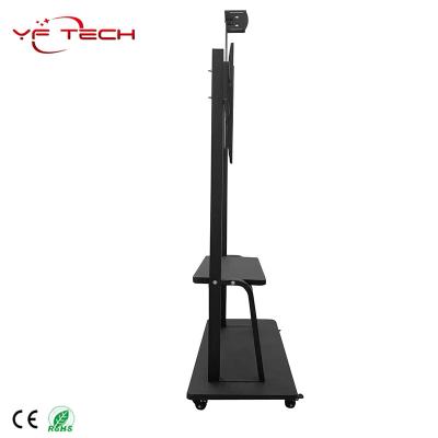 China Mobile Cart LCD Mounts Height Adjustable Interactive For Heavy Duty Fit For 32-100 Inch Screen Display Mobile TV Cart for sale