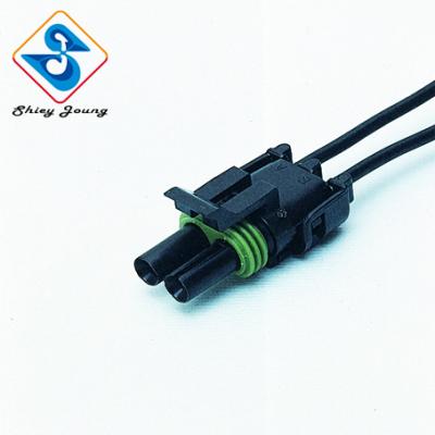 China Automotive PT723 Transmission Converter Clutch Wiring 2 Pin Auto Connector Assembly Female Plug 12126452 for sale