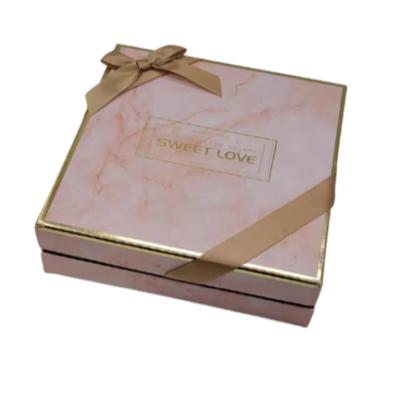 China Wholesale Custom Luxury Rigid Gift Box Packaging Cardboard Boxes Recyclable Logo Printed With Lid Ribbon for sale