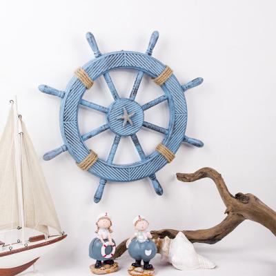 China Wooden Handcrafted Europe Boat Ship Steering Wheel Pirate Decor Wall Hanging Plaque and Door Ornament for sale