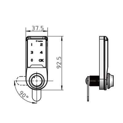 China Electronic Combination Cam Lock Touch Screen Password File Cabinet Furniture Cabinet Lock Z1603 for sale