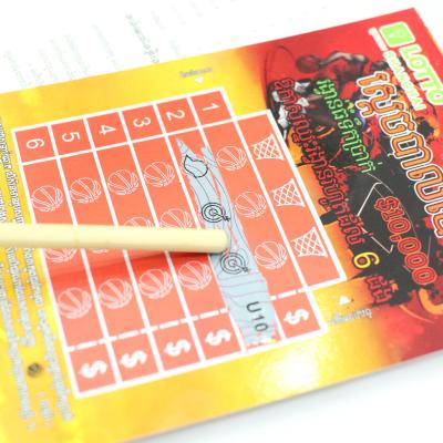 China Eco-Friend Variable Scratch Lottery Tickets Game Scratch Off Paper Card And Win Cards for sale