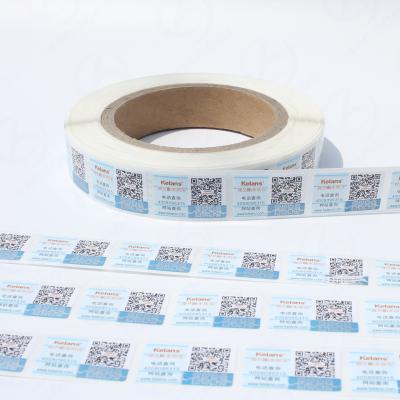 China Anti-counterfeiting special printing group QR digital printing code with serial number sticker label en venta