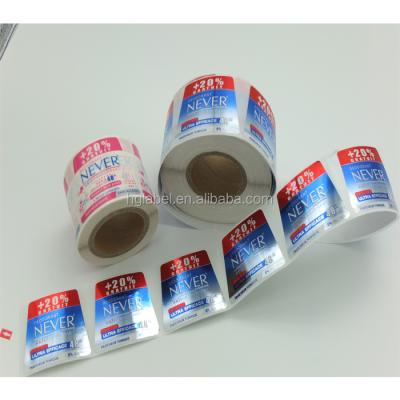 China Waterproof Customized Clean Self Adhesive Logo Roll Label Sticker For Product Package for sale