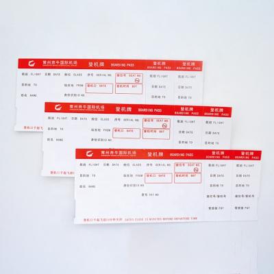 China Gift.Shopping.Food.Candy. Agriculture Paper Printing Thermal Airline Boarding Pass for sale