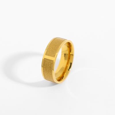 China Unique INS 18K Gold IP Plated Stainless Steel All Chunky Finger Ring for sale