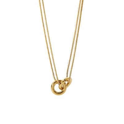 China Fashionable Jewelry PVD Free Tarnish Free Gold Plated Heart Pendant Necklace for sale