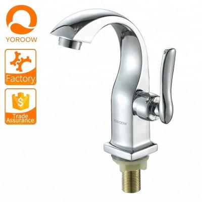 China Thermostatic Faucets YOROOW Hot Sale Zinc Body Zinc Handle Single Cold Water Basin Faucet Made in Fujian for sale