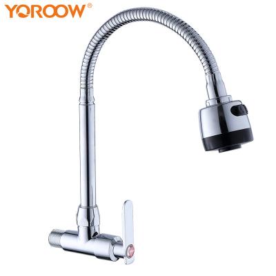 China Good Price OEM Kitchen Faucet Sink Faucets Thermostatic Single Hole Single Handle Cold Water Pull Out Faucet Zinc Body Wall Mounted Kitchen Faucet for sale