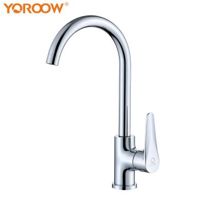 China Amazon Brass Body Thermostatic Faucets Hot And Cold 360 Degree Kitchen Sink Mixer Faucet Chromed Swivel One Hole Single Handle Kitchen Faucet for sale