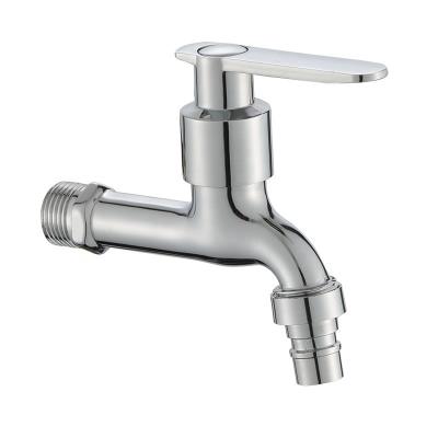 China Modern Factory Cheap OEM Chromed Washing Machine Faucet Handle Quick Open Single Zinc Body Wall Mounted Bibcock for sale