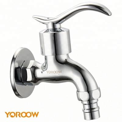 China Customize the design of the package and the Laser-marking for your brand. Reputable Chrome Quick Open Polished Water Bib Cock Faucet In Brass for sale