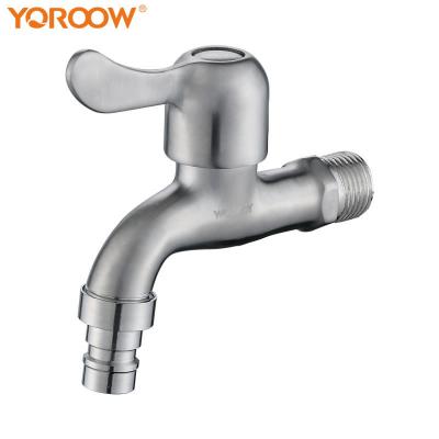 China Modern Pond Bibcock Mop Faucet Bathroom Laundry 304 Stainless Steel 304 Stainless Steel Wall Mounted Single Faucet for sale