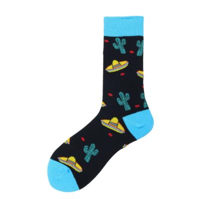 China QUICK DRY professional design happy socks jacquard colorful design jars funny men for sale