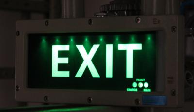 China Wall Mounted 3 Watts 5700k Explosion Proof Exit Sign For Explosive Hazardous Areas for sale