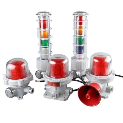 China Strong Impact Resistance 220VAC 50HZ 120-180db Explosion Proof Alarm Lights For IIA IIB IIC Explosive Gas Environment for sale