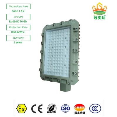 China Lâmpadas de LED de rua com prova de excesso de luz ATEX WF2 IP66 CREE para zona 1 Campo petrolífero/marinho 180lm/w 295≤V à venda