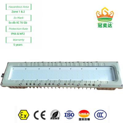 中国 エクスプローフ線形光 ATEX IEC IP66 WF2 工業用アルミ LED 海上照明装置 90-295V 100Watt 販売のため