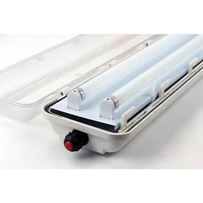 China ATEX 2x18w 2x36w EX Proof LED Linear Light Waterproof T8 Tube Lighting Fixture for sale