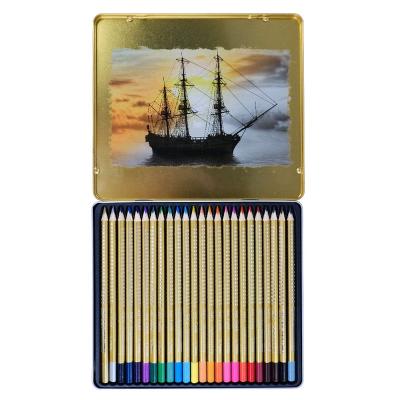 China Wholesale 2022 NEW Colored Pencils Drawing Set 24 Colors Wooden Colored Pencil Set Kids Colored Pencil Set for sale