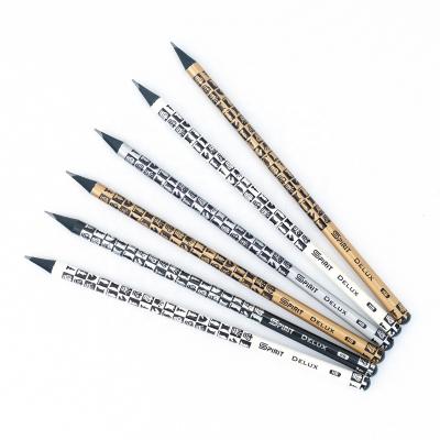 China office & 2019 High Quality Customized Fancy School Pencil China End Standard Dipped Wood Pencil With Heat Transfer Print for sale