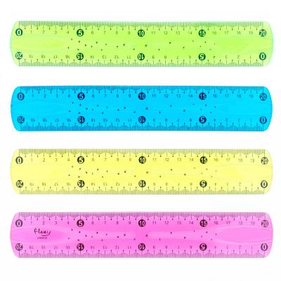 China Wholesale School Stationery Office School Dots 20cm Straight Plastic Ruler for sale