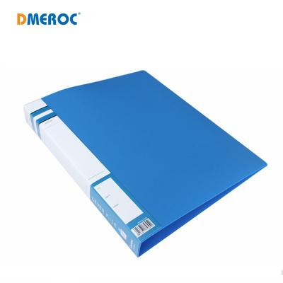 China Office Stationery Customized Colorful Office Folders Clipboard PVC 3 Ring Binder With Sleeve Inside In A4 Size for sale