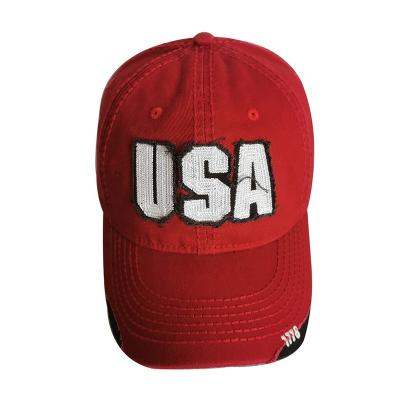 China JOINT Embroidery Patch High Quality Distressed Washed Baseball Cap With Heavy Stitching for sale