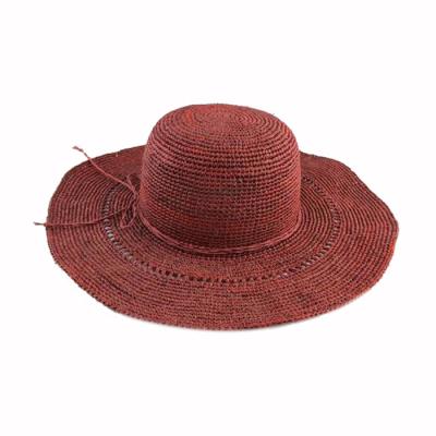 China Character Madame Raffia summer hat with wide brim for sale