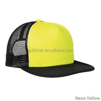 China JOINT Custom Cheap Flat Bill White Trucker Hat for sale