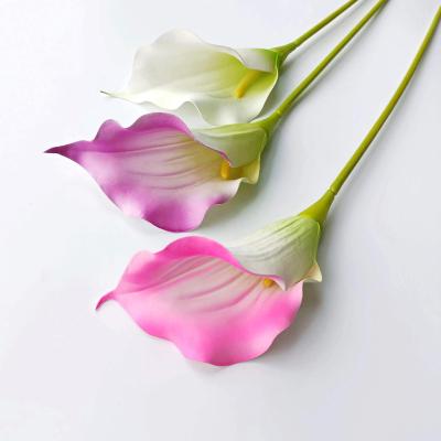 China Lovely Artificial Flower Real Sales Real Touch 76cm Colorful Hot Calla Lily Flower PU Artificial Calla Lily Flower Decorative Artificial Flower for sale