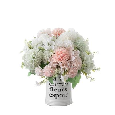 China Beautiful Colorful Hot Sale Artificial Flower Dandelion Hydrangea Flower Decoration Daisy Flowers Artificial For Wedding Decoration for sale