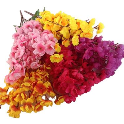 China Finest Wedding Silk High Quality Bouquet Price Wholesale Artificial Flower Peach Flower for sale