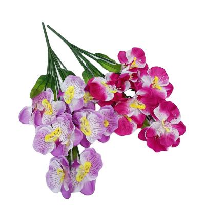 China China factory good quality silk artificial flowers heads 10 fork big phalaenopsis for sale