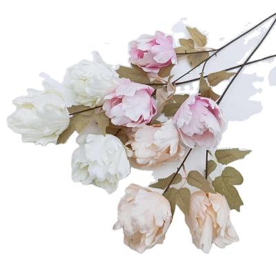 China 2023 Innovative Products Silk Decorative Artificial Flower Making Baby's Breath Artificial Flowers Big Tulip for sale