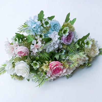 China Wholesale Silk Bouquets Large Decorative Head Artificial Peony Silk Flower For Wedding Decoration for sale