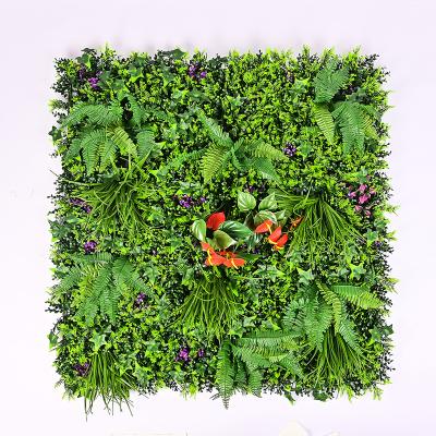 China Plants Silk Good Quality And Cheap Price Anti-UV Plastic Green Artificial Green Wall Grass For Indoor Outdoor Decoration for sale